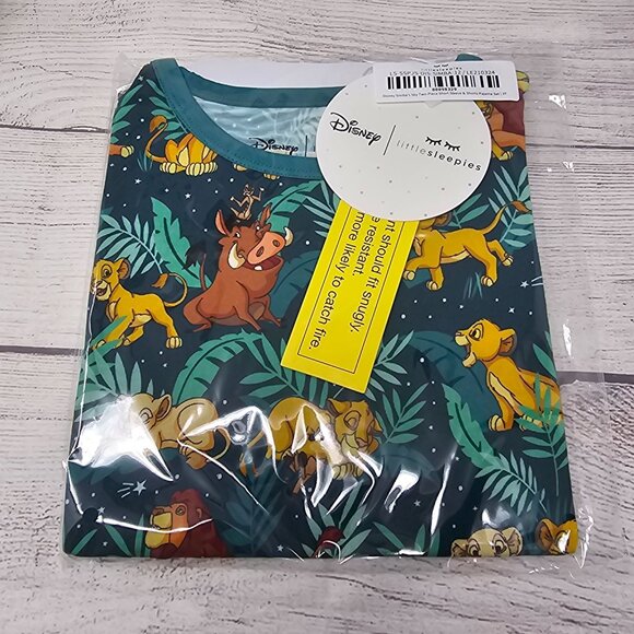 NIB Little Sleepies Disney Simba's Sky Short Sleeve/Shorts PJ Set Size 2T - Picture 1 of 3